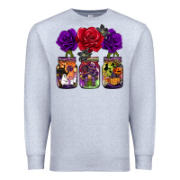 Heather Grey halloween jars rose Premium Sweatshirt - BarkalooDesign