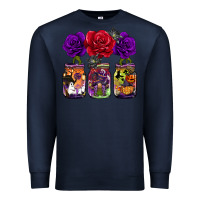 Navy halloween jars rose Premium Sweatshirt - BarkalooDesign