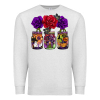 Oatmeal Heather halloween jars rose Premium Sweatshirt - BarkalooDesign