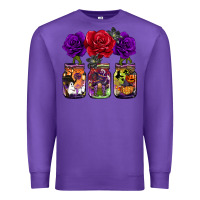 Purple halloween jars rose Premium Sweatshirt - BarkalooDesign