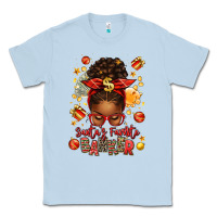 Dusty Blue santa favorite banker afro messy bun Classic Tee - texasbilliewilder