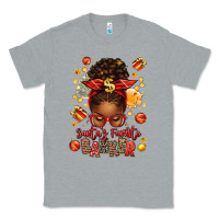 Santa Favorite Banker Afro Messy Bun Classic Tee | Teevron