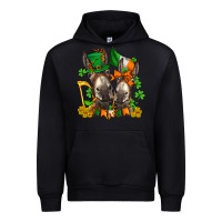 Black st patricks donkeys with  shamrocks Urban Hoodie - AdoDesignShop