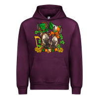 Mauve Wine st patricks donkeys with  shamrocks Urban Hoodie - AdoDesignShop
