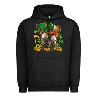 Pigment Black st patricks donkeys with  shamrocks Urban Hoodie - AdoDesignShop