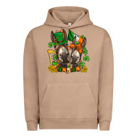 Pigment Burro st patricks donkeys with  shamrocks Urban Hoodie - AdoDesignShop