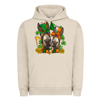 Pigment French Oak st patricks donkeys with  shamrocks Urban Hoodie - AdoDesignShop