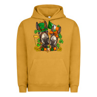 Pigment Peanut Butter st patricks donkeys with  shamrocks Urban Hoodie - AdoDesignShop