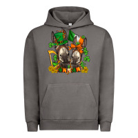 Pigment Tornado st patricks donkeys with  shamrocks Urban Hoodie - AdoDesignShop