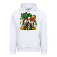 White st patricks donkeys with  shamrocks Urban Hoodie - AdoDesignShop