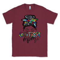 Burgundy autism mom Classic Tee - CowhideDigitalArt