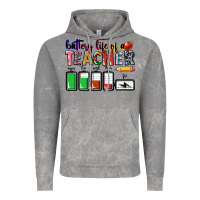 Cloud Rock Battery life of a Teacher Vintage Hoodie - CowGirlArtShop