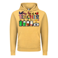 Vintage Mustard Battery life of a Teacher Vintage Hoodie - CowGirlArtShop