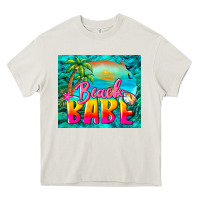 Cream beach babe Heavy Core Tee - BarkalooDesign