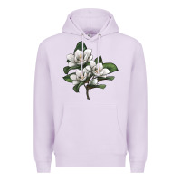 Lilac Magnolia Flower Illustration Premium Hoodie - LillyAllenDesigns