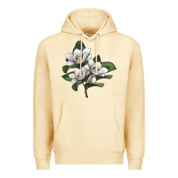 Pina Colada Magnolia Flower Illustration Premium Hoodie - LillyAllenDesigns