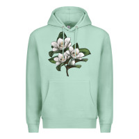 Seafoam Magnolia Flower Illustration Premium Hoodie - LillyAllenDesigns