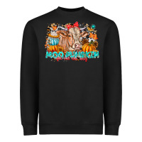 Black Moo Pumpkin Get Out The Way Heavyweight Sweatshirt - CowhideDigitalArt