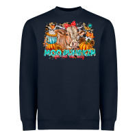 Navy Moo Pumpkin Get Out The Way Heavyweight Sweatshirt - CowhideDigitalArt