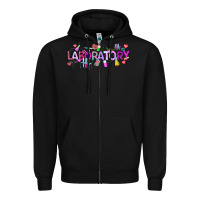 Black Valentine Laboratory Zipper Hoodie - CowhideDigitalArt