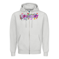 Dove Grey Valentine Laboratory Zipper Hoodie - CowhideDigitalArt