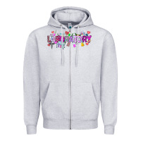 Heather Grey Valentine Laboratory Zipper Hoodie - CowhideDigitalArt