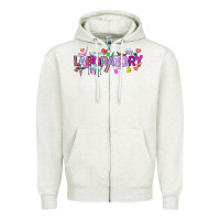 Oatmeal Heather Valentine Laboratory Zipper Hoodie - CowhideDigitalArt