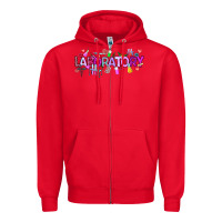 Red Valentine Laboratory Zipper Hoodie - CowhideDigitalArt