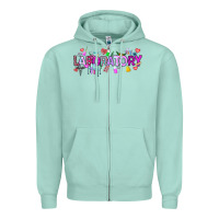 Seafoam Valentine Laboratory Zipper Hoodie - CowhideDigitalArt