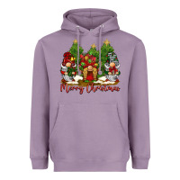 Lavender merry christmas gnomies Heavyweight Hoodie - BarkalooDesign