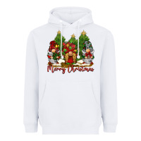White merry christmas gnomies Heavyweight Hoodie - BarkalooDesign