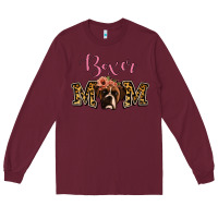 Burgundy Boxer Mom Long Sleeve Tee - Jasminsmagicworld