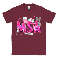 Burgundy breast cancer msa medical support assistant Classic Tee - texasbilliewilder