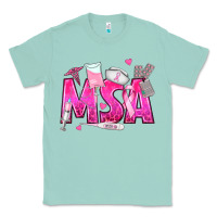 Seafoam breast cancer msa medical support assistant Classic Tee - texasbilliewilder