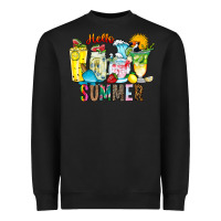 Black hello summer drink Heavyweight Sweatshirt - CowhideDigitalArt