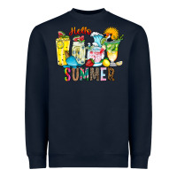 Navy hello summer drink Heavyweight Sweatshirt - CowhideDigitalArt