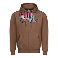 Chestnut Valentine Love Zipper Hoodie - CowhideDigitalArt