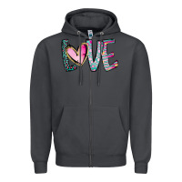 Smoke Valentine Love Zipper Hoodie - CowhideDigitalArt