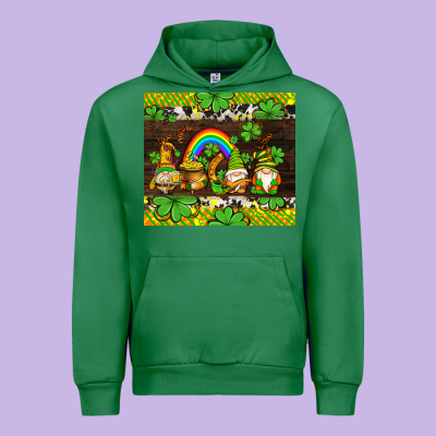 Western St Patricks Gnomes Urban Hoodie Designed By Adodesignshop