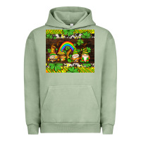 Pigment Oil Green western st patricks gnomes Urban Hoodie - AdoDesignShop