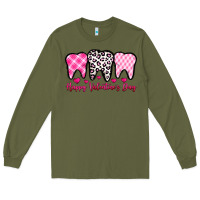 Army Green happy valentines day dentist Long Sleeve Tee - OliviaCreatesArt