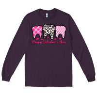 Plum happy valentines day dentist Long Sleeve Tee - OliviaCreatesArt