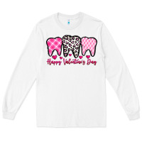 White happy valentines day dentist Long Sleeve Tee - OliviaCreatesArt