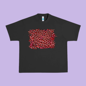 Pink Leopard Background Urban Heavy Tee Designed By Ranaportraitstore