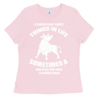 Bubblegum Pink Taurus Horoscope Ladies Tee - Bettercallsaul