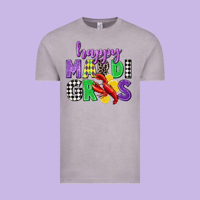 Happy Mardi Gras Vintage Tee Designed By Cowgirlartshop