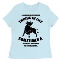 Baby Blue Taurus Horoscope Ladies Tee - Bettercallsaul