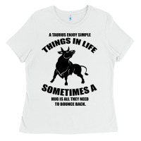 White Taurus Horoscope Ladies Tee - Bettercallsaul