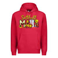 Cardinal Softball Mama Premium Hoodie - CowhideDigitalArt