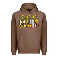 Chestnut Softball Mama Premium Hoodie - CowhideDigitalArt